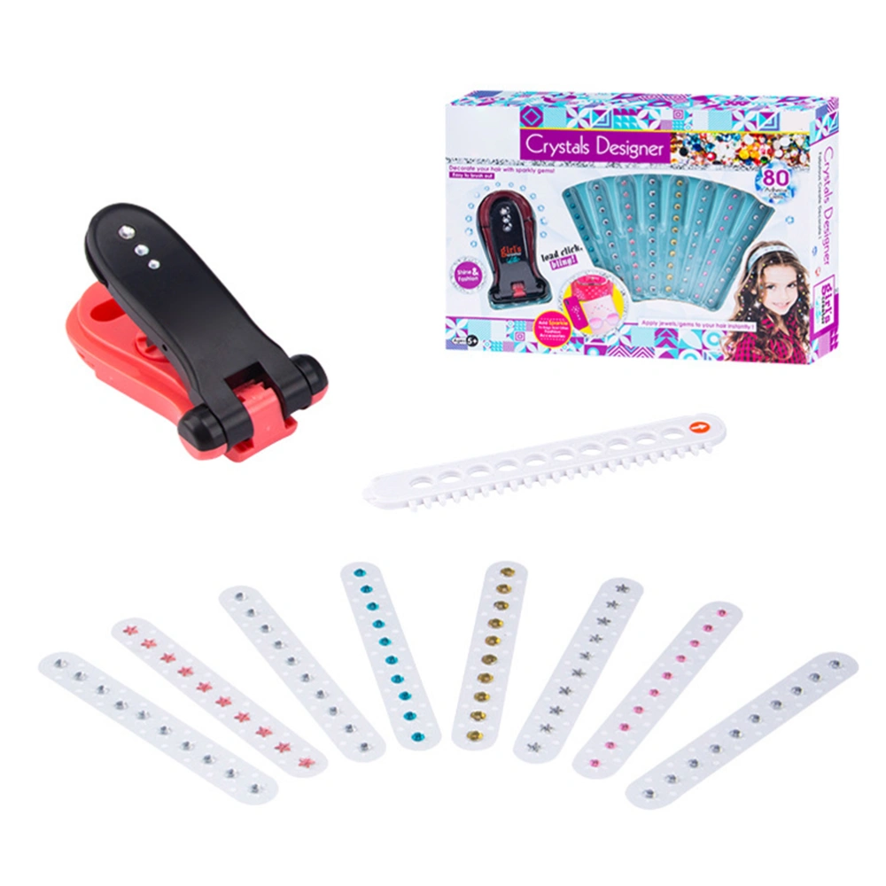 Hair Sparkle Toy Kit for Girls DIY Styling Tool with 8 Piece Gifts for Kids