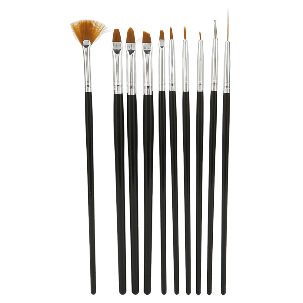 10 Pcs Artist Paint Brushes Set Long Handle Paint Brushes for Acrylic Oil Watercolor Miniature Detailing