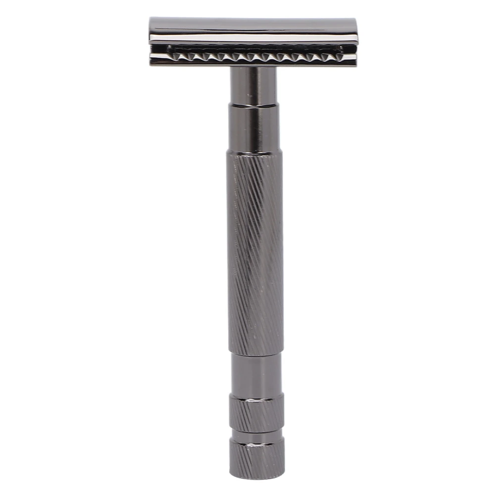 Safety Razor Vintage Style Accurate Smooth Safe Durable Nonslip Ergonomic Design Double Edge RazorBlack