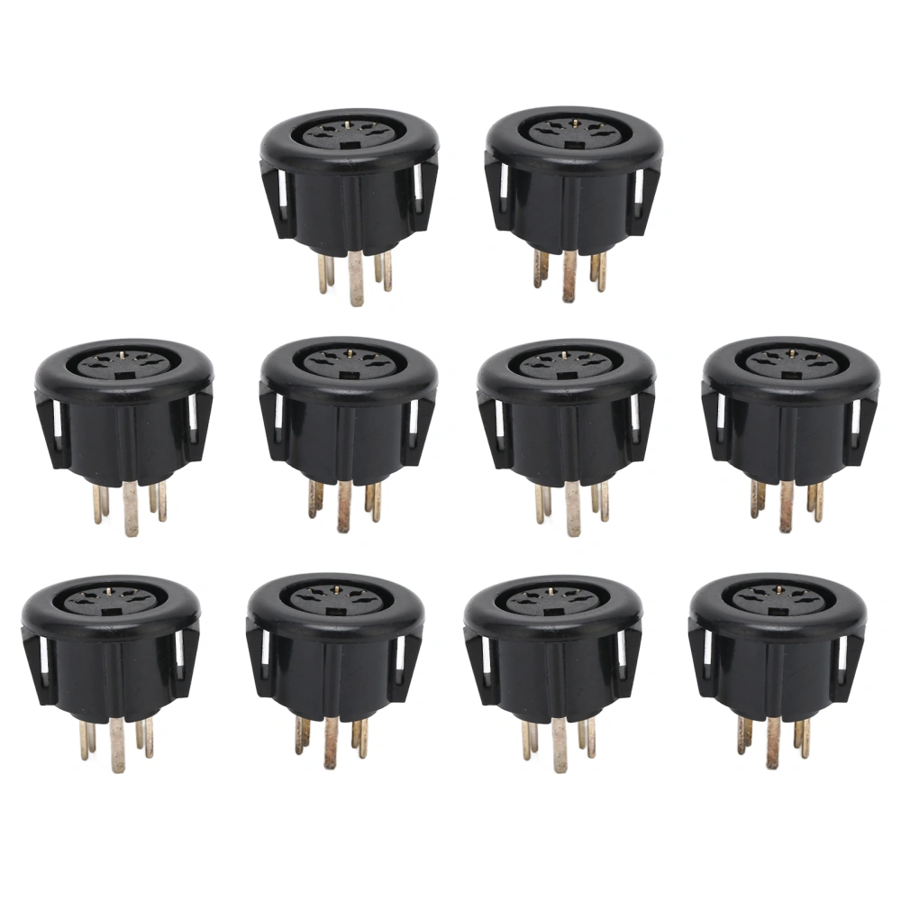 10pcs Electrotherapy Apparatus Base 5 Core Pin Hole Socket for Beauty Instrument Meridian Control Massage Machine