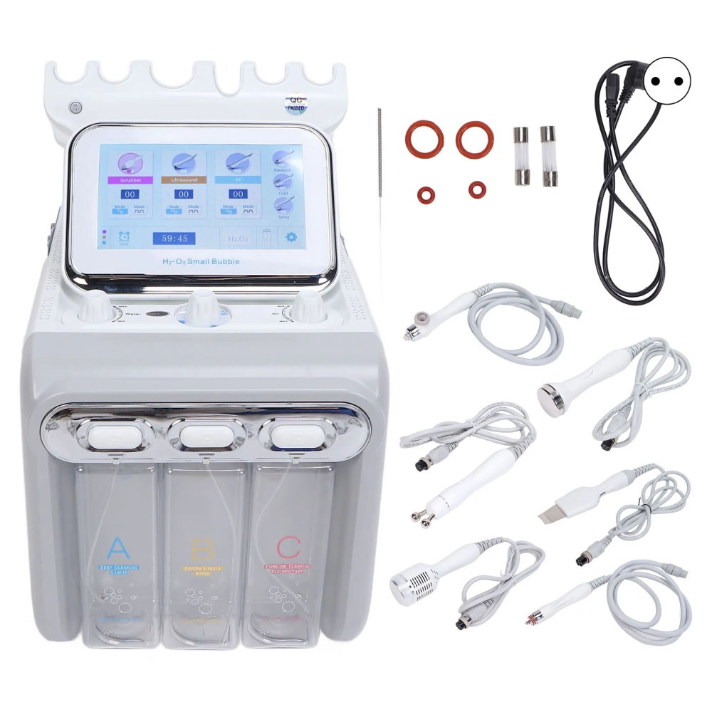 6 in 1 Hydrogen Oxygen Facial Beauty Machine Skin Lifting Firming Face Cleansing Instrument (‑)