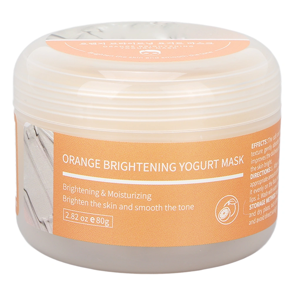 SKIN EVER 80g Orange Brightening Yogurt Mask Face Mud Masks for Care Clean Moisturize Skin