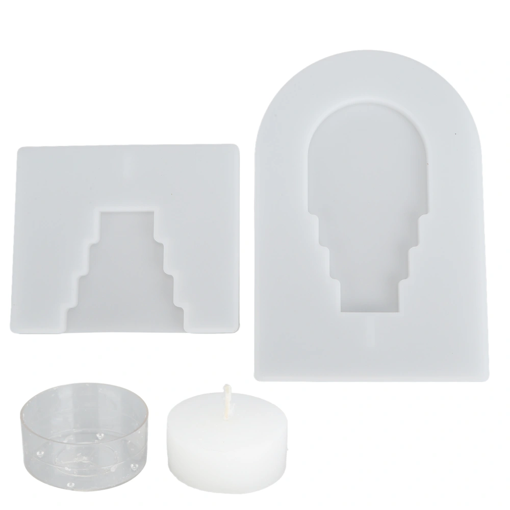 Silicone Candle Holder Mold DIY Oil Burner Resin Molds Epoxy Aromatherapy Bracket Set Ornaments