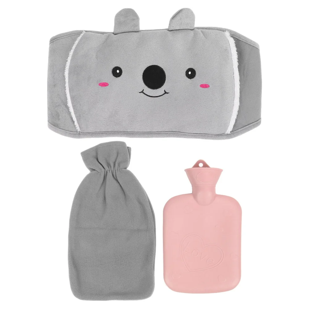 Hot Water Bag Rubber Water Injection Hot Water Bottle with Waist Cover for Menstrual CrampsPink