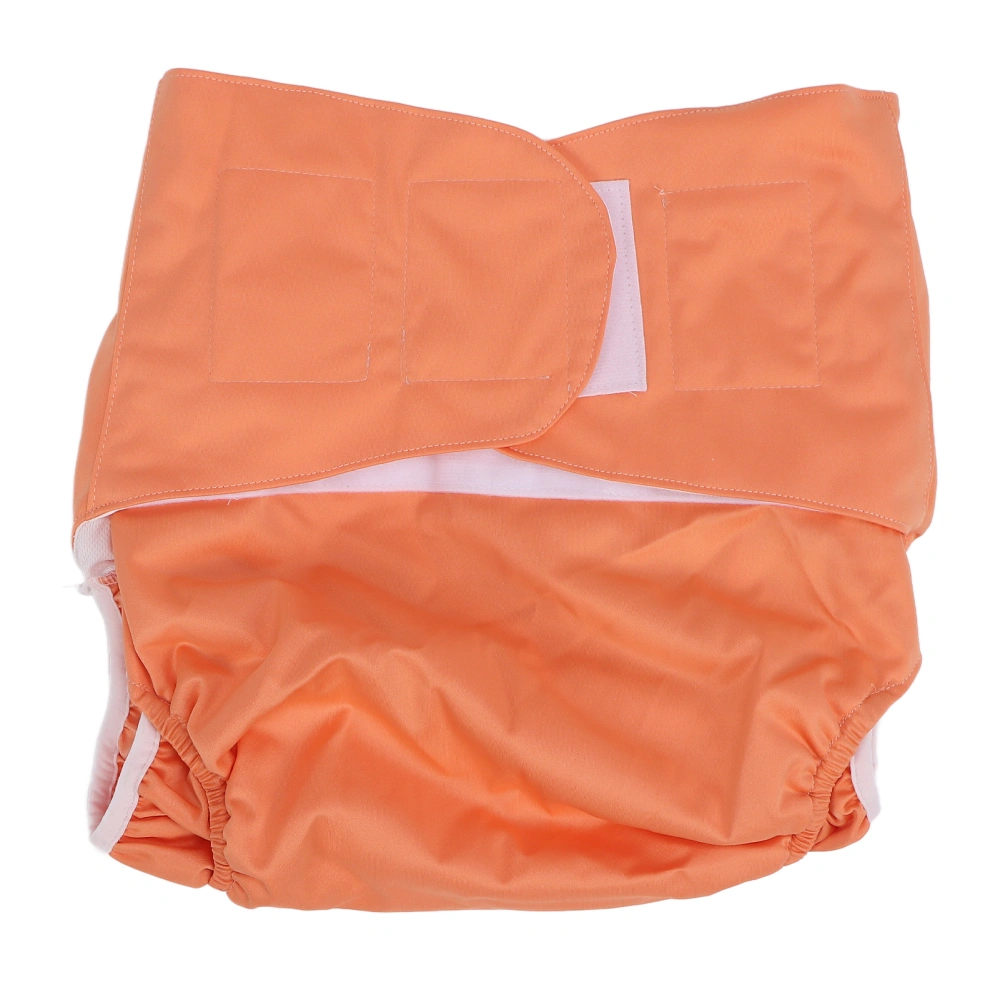 Large Washable Adult Cloth Diaper Nappy Reusable Incontinence Nappies Underwear for The ElderlyOrange