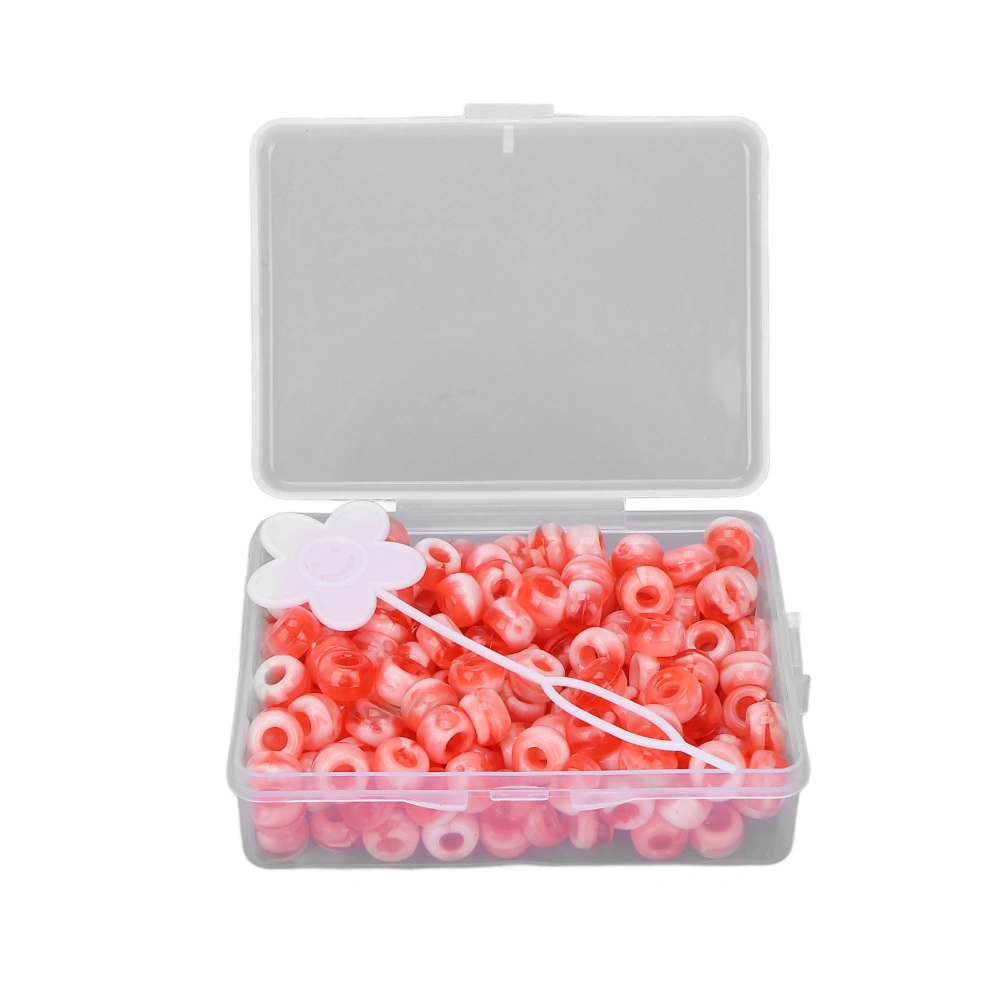 Pony Beads Kit Candy Color DIY Jewelry Making Beads Hair Beads for Bracelet Necklace Crafts MakingRed