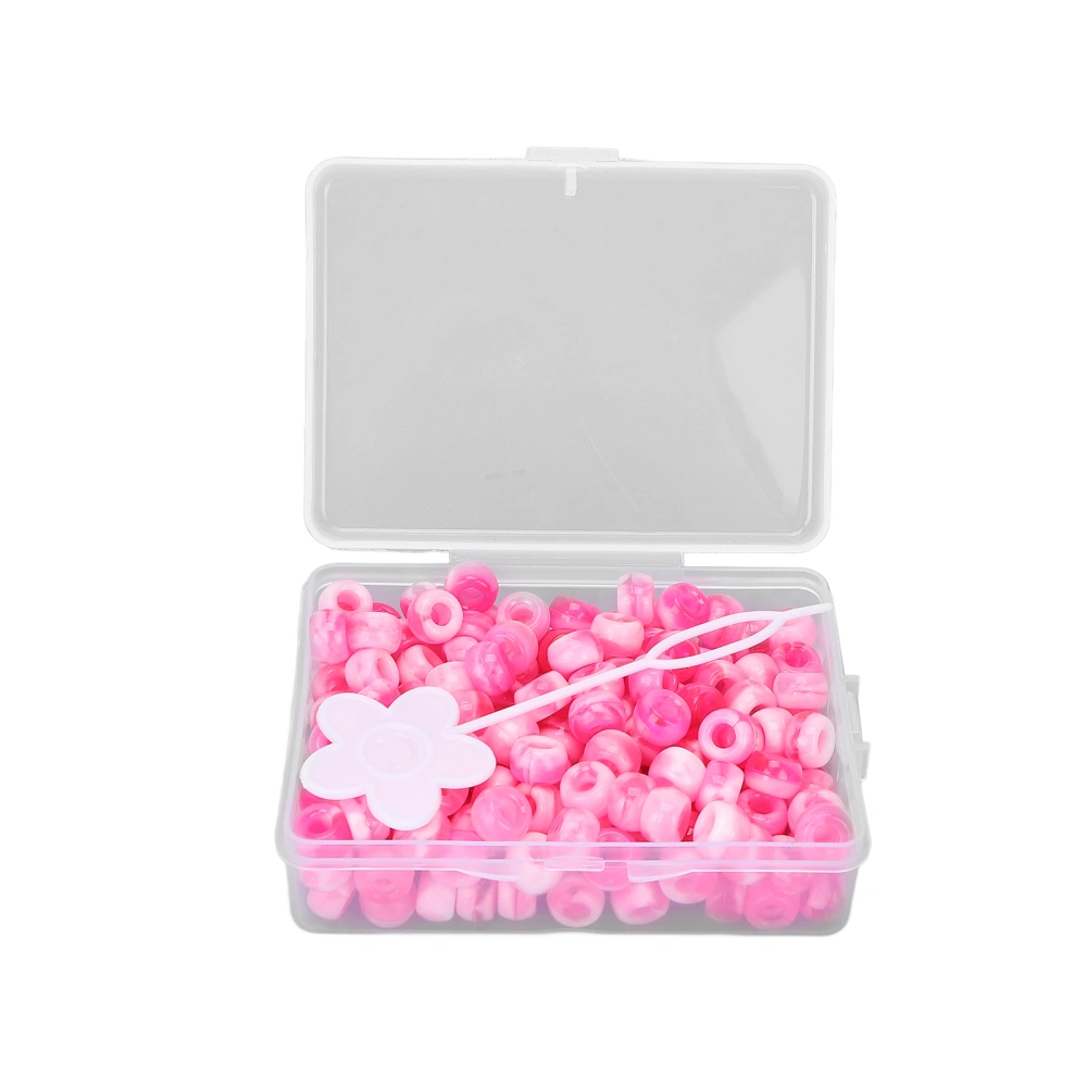 Pony Beads Kit Candy Color DIY Jewelry Making Beads Hair Beads for Bracelet Necklace Crafts MakingPink