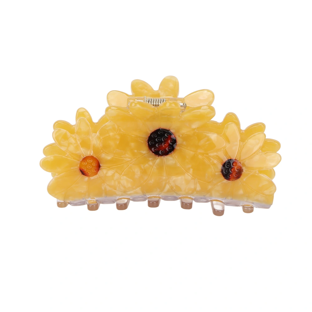 Hair Claw Clips Elegant Flower Shape Fashionable Hair Clip Styling Tool Accessories for WomenLarge Yellow Daisies