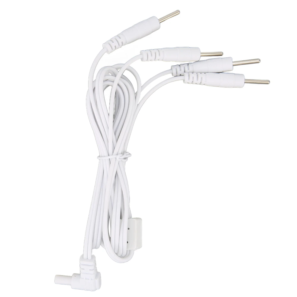 2.35mm Electrode Heat Wires 3.94ft TENS Unit Replacement Lead Wires Connector Cables for Electrotherapy Instruments