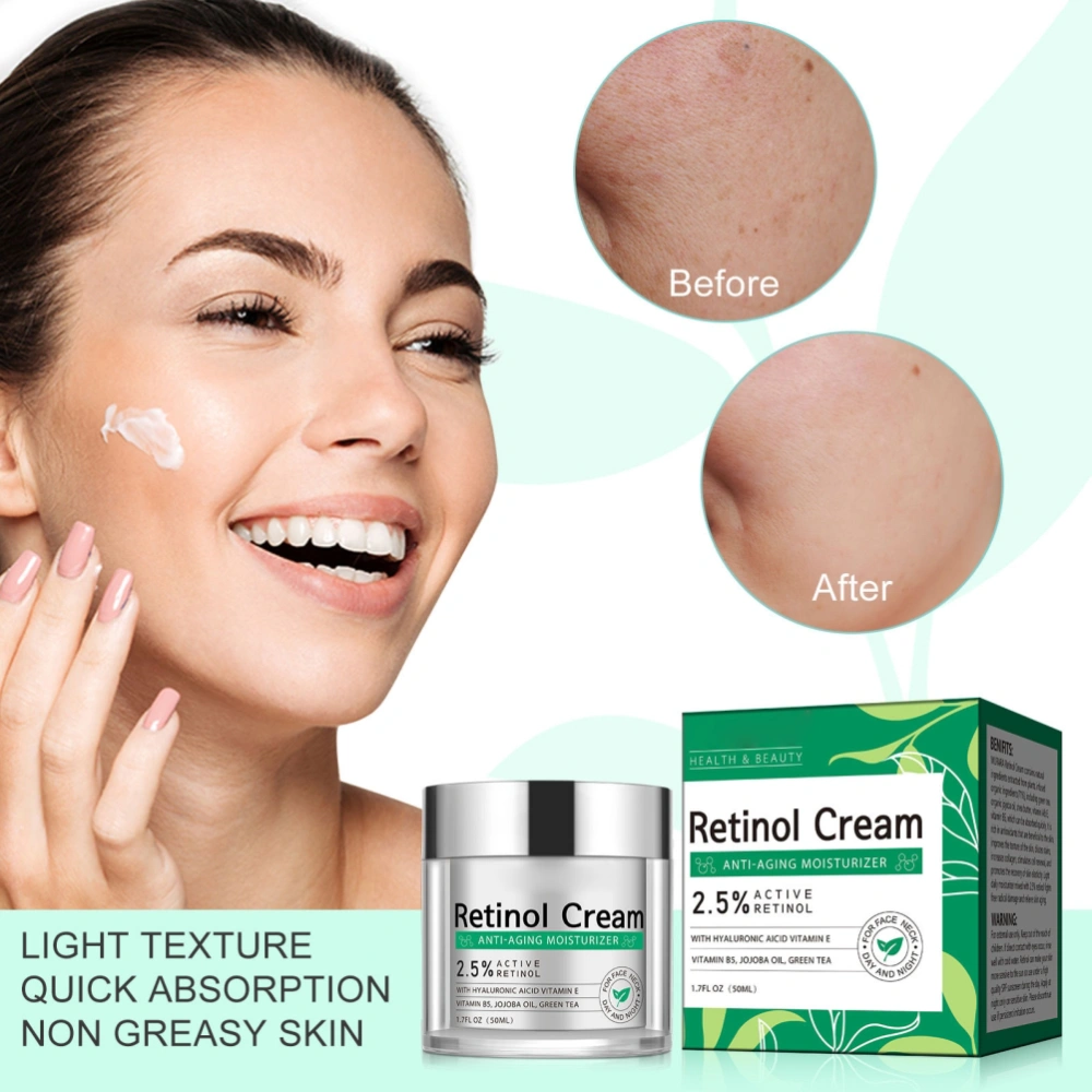 Retinol Facial Cream Moisturizing Tighten and Brighten Skin Tone Retinol Moisturiser Cream