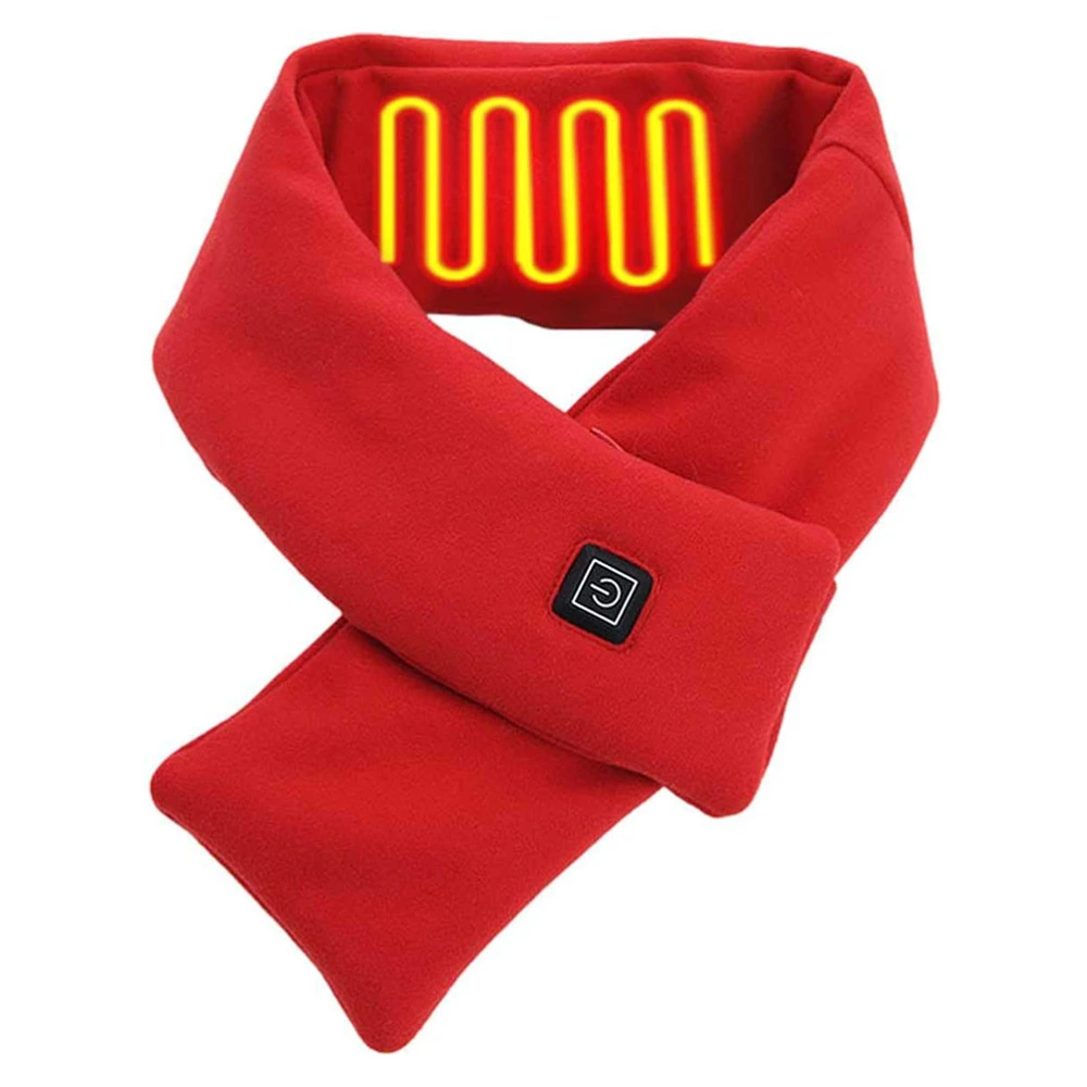 USB Heated Scarf Winter Heating Pad for Neck Warmer 3 Temperature Levels Electric Heating Scarf