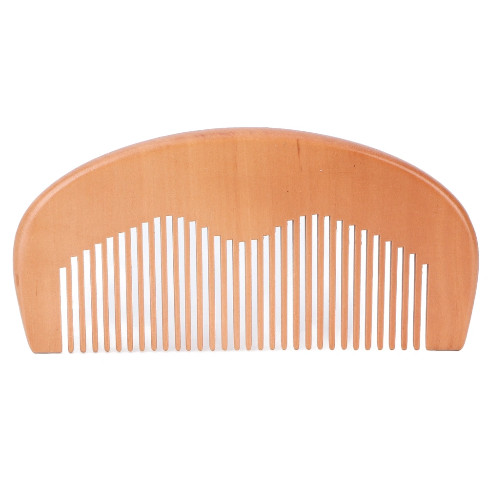 Natural Wooden Comb Detangling Styling Portable Teeth Hair Comb for Beards Wet Dry Hair