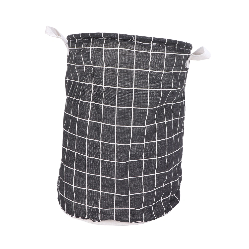 Dirty Clothes Basket Washable Collapsible Black Plaid Large Capacity Storage Basket for Household Hair Salon