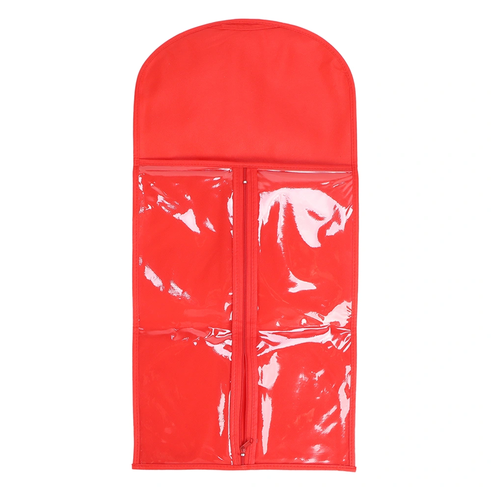 Wig Storage Bag Portable Hair Extensions Dustproof Storage Bag with Strong Zipper for Travel DailyRed