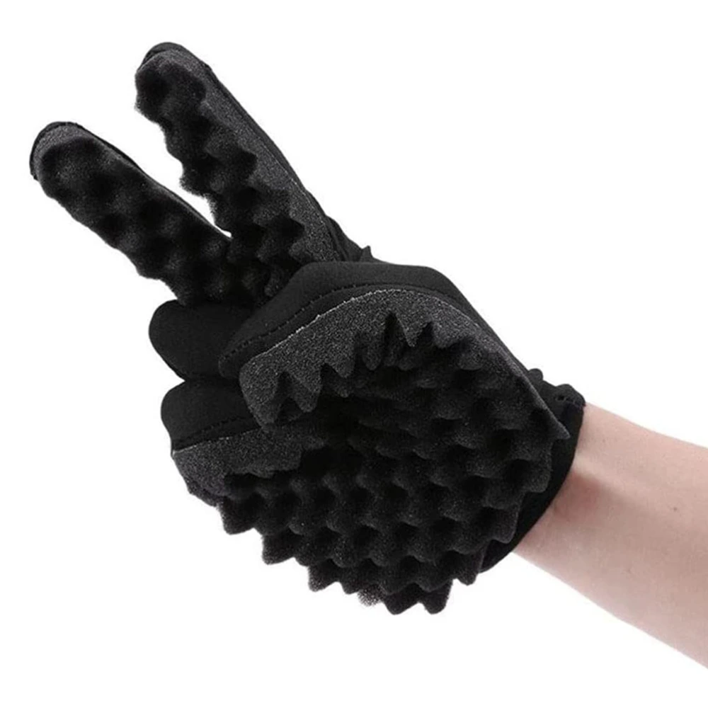 1 Pcs Barber Sponge Gloves Afro Hair Curl Gloves Black Hair Twist Brush Barbers Curls Coil Tool Curl Wave Styling Tool