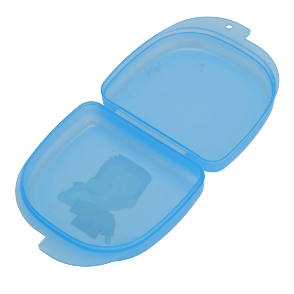 Denture Case Professional Travel Portable Mouth Guard Container Dental Retainer Box for Men WomenBlue