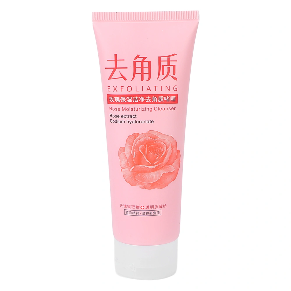 Exfoliating Gel Moisturizing Exfoliator Oil Control Remove Cuticles Deep Pore Cleaning Gel Rose Extract 120g