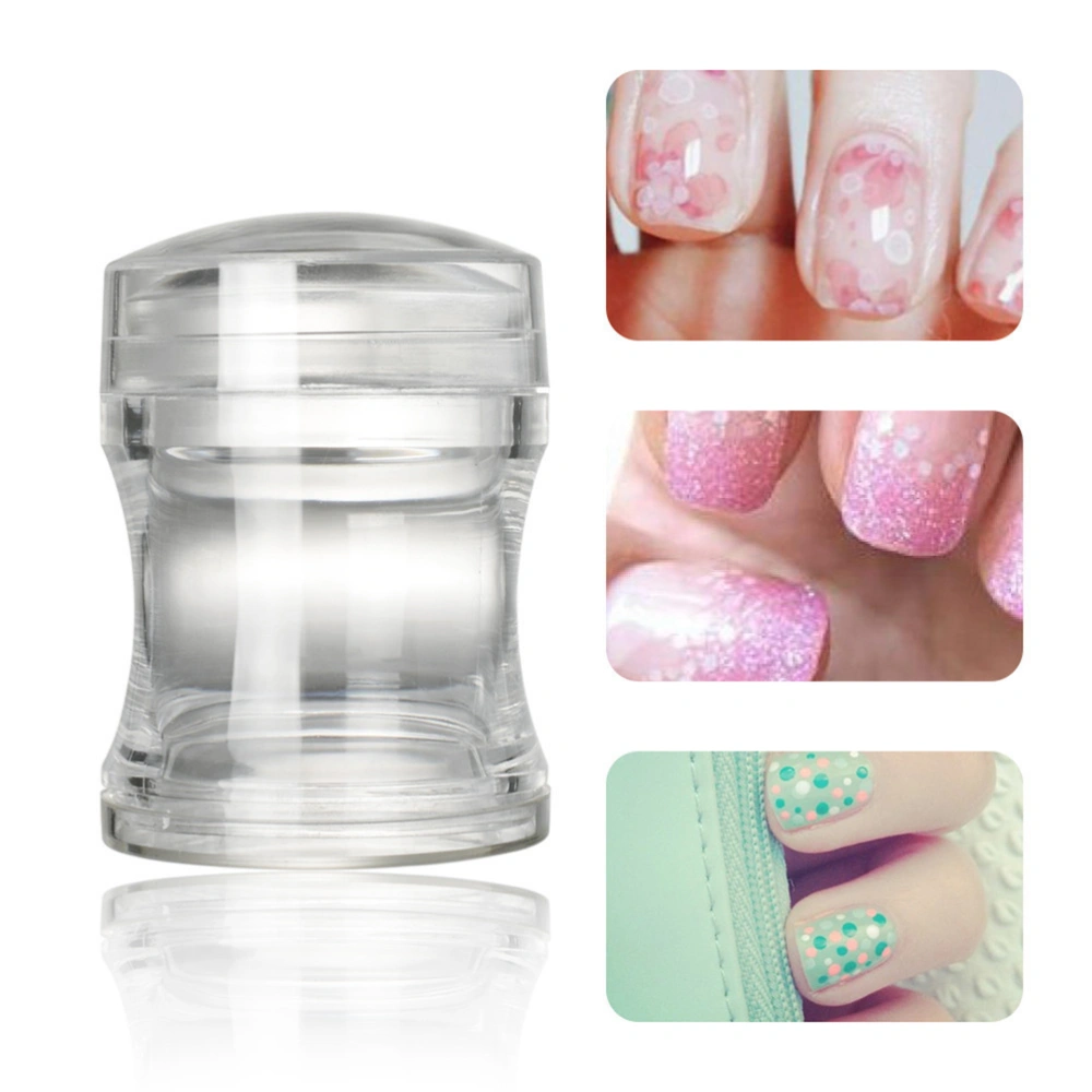 Nail Art Stamper Scraper Set DIY Nail Art Stamping Kit Transparent Silicone Nail Stamp Template Tools