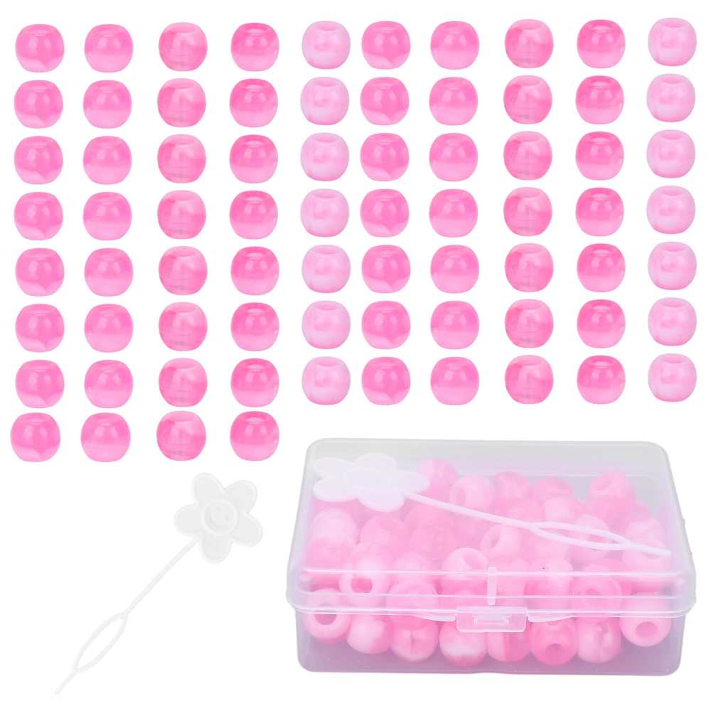 74pcs Hair Braiding Beads Hair Coil Dreadlocks Beads for DIY Hair Decoration AccessoriesRed