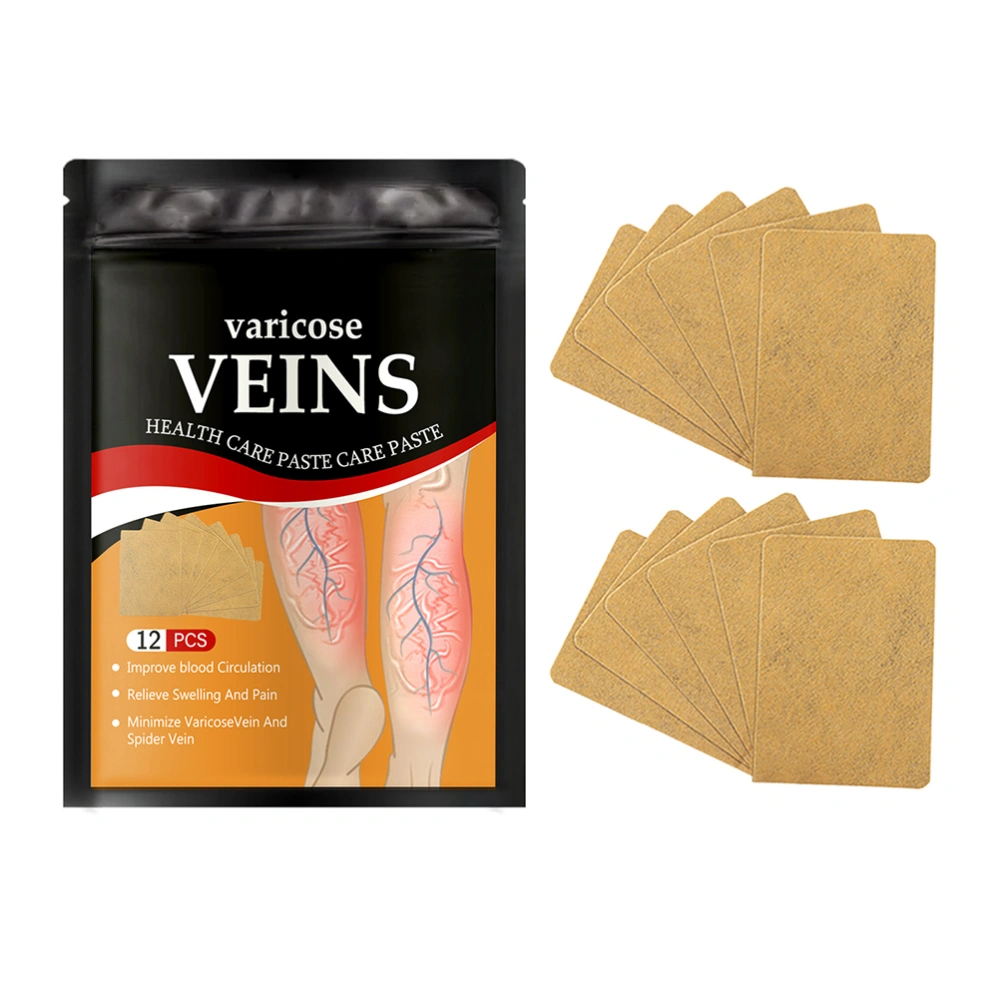 12 Pcs Varicose Vein Health Patch Varicosity Angiitis Patch Health Care Plaster