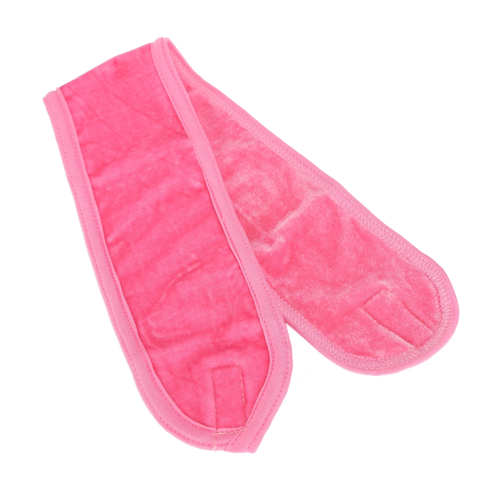 Facial SPA Headband Makeup Shower Bath Wrap Sport Headband Cloth Adjustable Stretch TowelPink