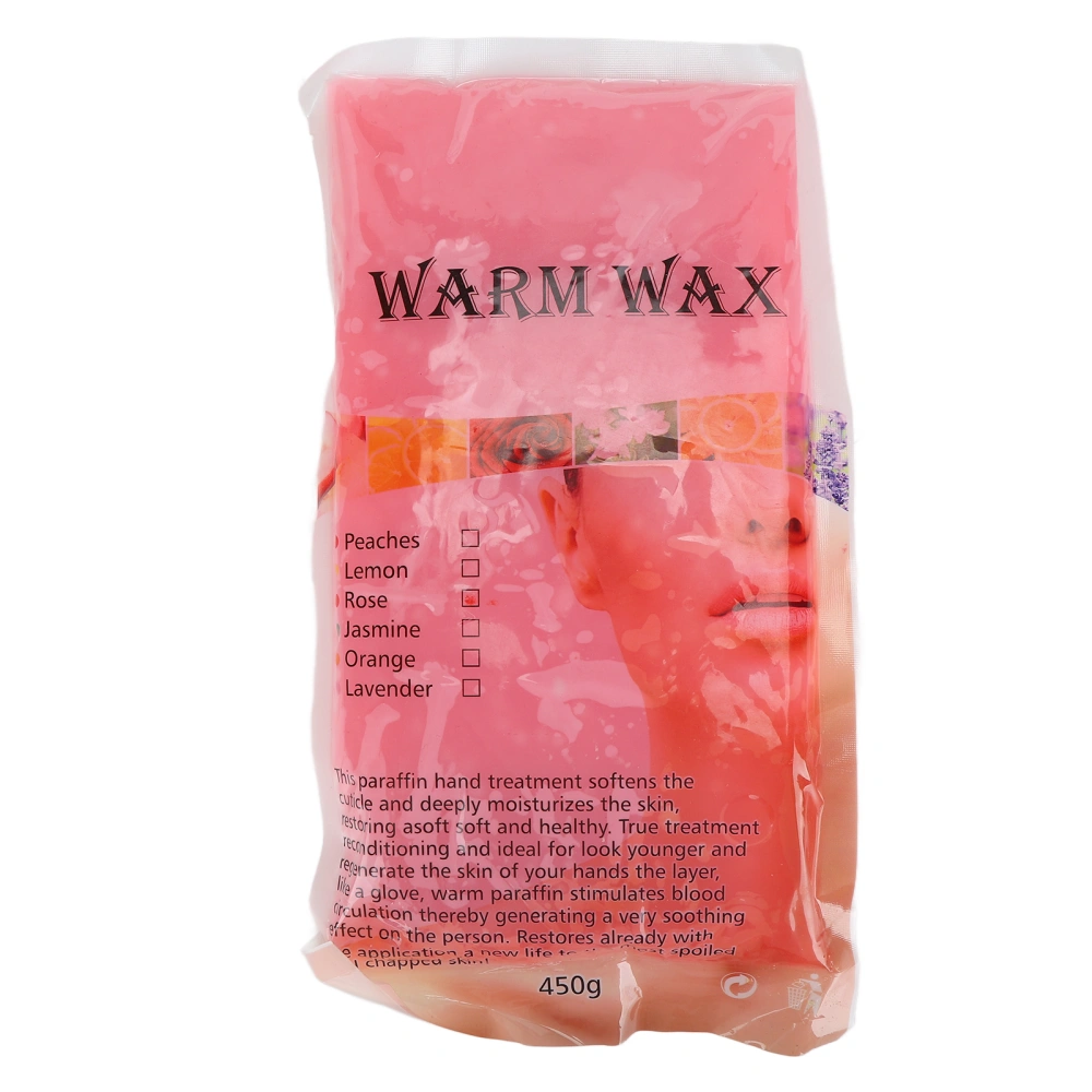 Paraffin Wax 450g Deeply Moisturising Paraffin Wax Beads Blocks for Hands Feet Dry Skin Stiff Muscles Pain RelievingRose