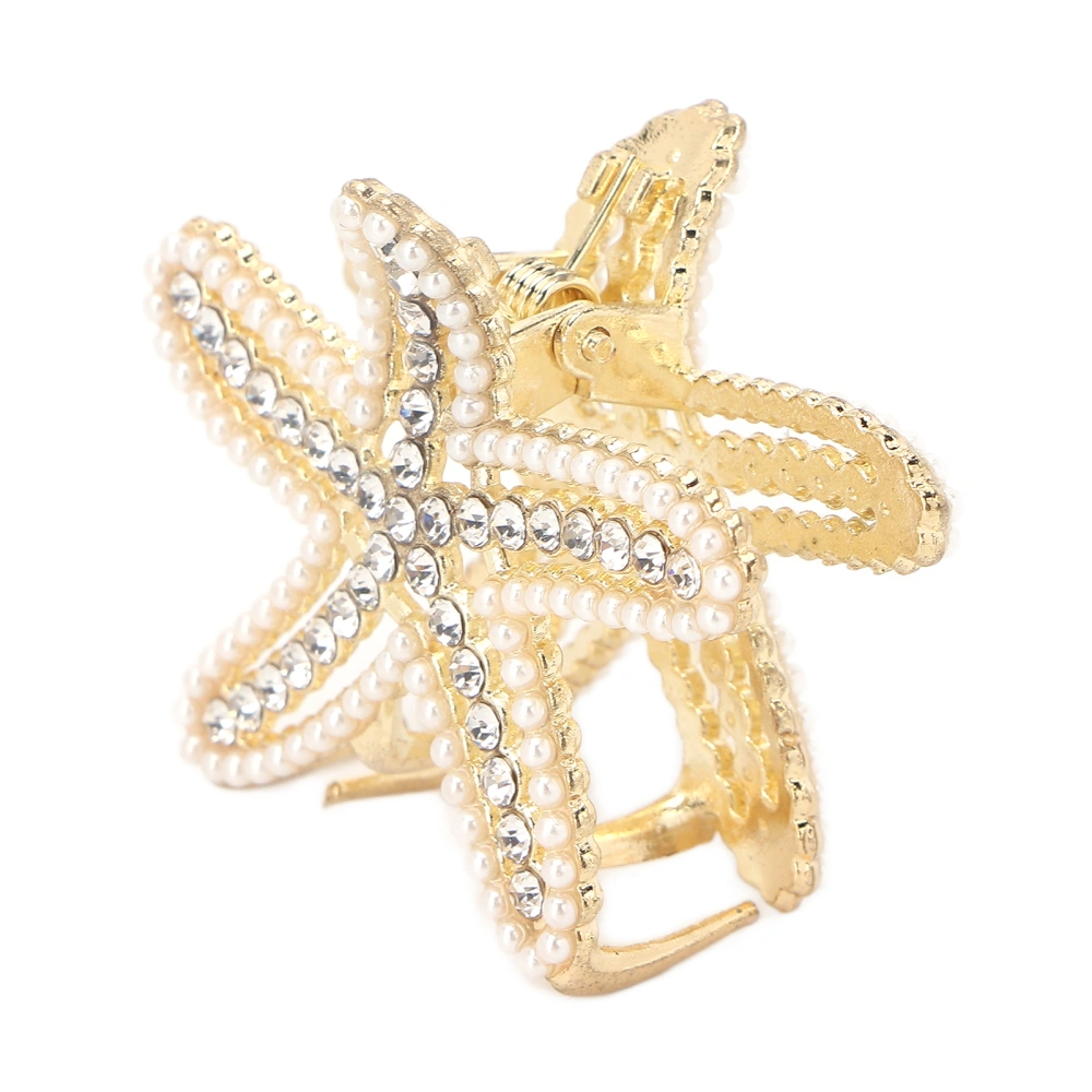 Rhinestone Claw Clips Metal Alloy Faux Pearl Jaw Clips for Girls Women Hair AccessoriesStarfish