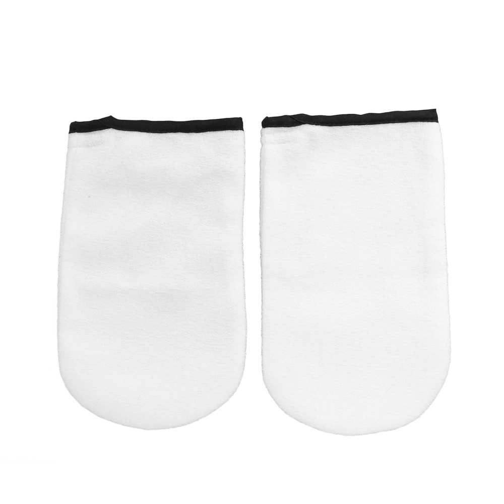 2pcs Paraffin Wax Gloves Pure Cotton Promote Absorption Hot Wax Hand Therapy SPA Gloves White