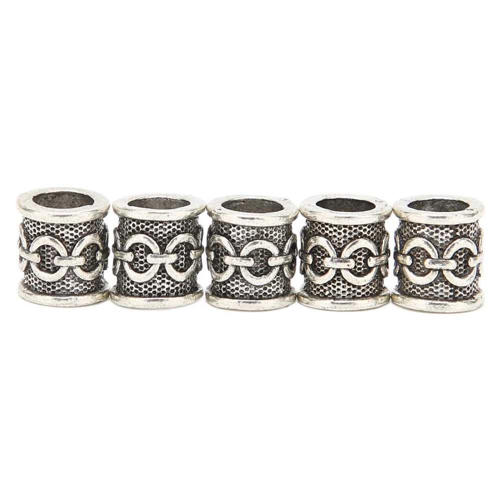 5pcs Beard Bead Alloy Jewelry Decoration Dreadlocks Hair Tube Bead for Hair Braiding Necklace DIY