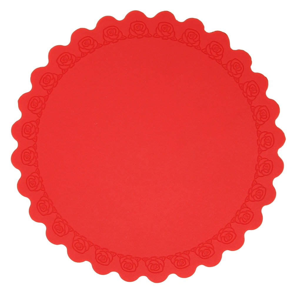 Silicone Wax Melting Pot Mat Heat Resistant Insulated Pad for Air Fryer Toaster Oven Coffee MakerRed