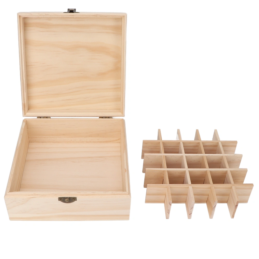 Essential Oil Storage Natural Pine Safe Durable Detachable Portable Essential Oil Case for Home Travel