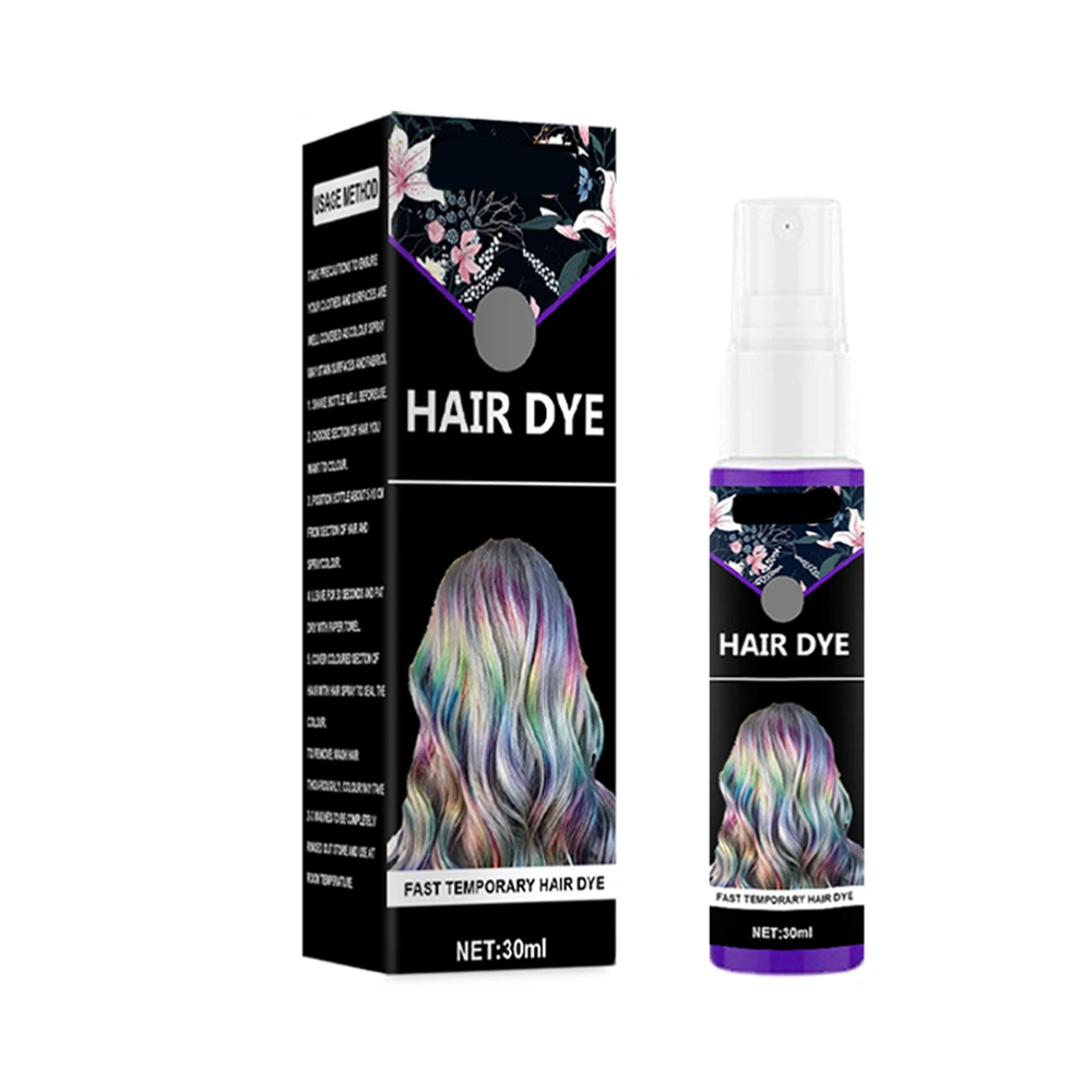 30ml Hair Color Colorful DIY Dye One Time Hair Glitter Spray DIY Dye Hair Cream Hair Glitter Spray