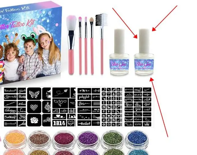 Glitter Tattoo Set Make Up Face Body Glitter for Festival Party DIY for Children Teenagers and Adults