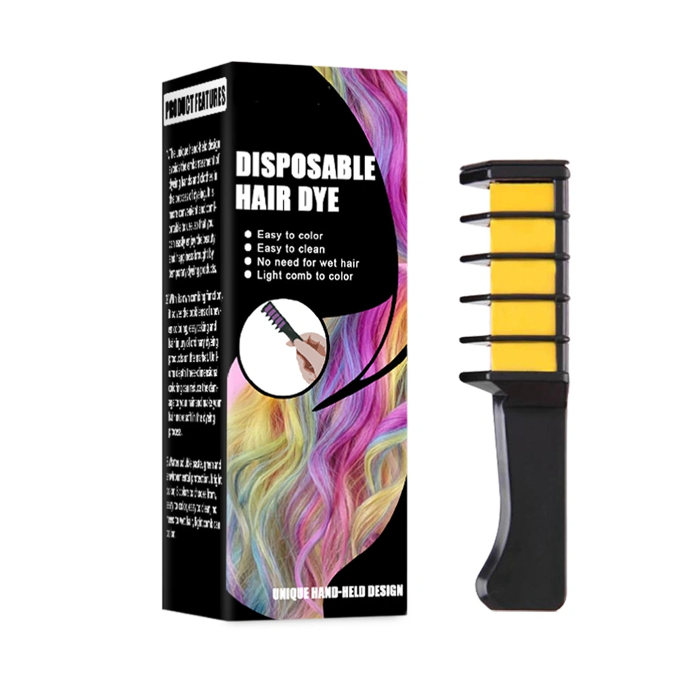 One Time Hair Chalk Comb Professional Temporary Instant Hair Comb Hair Color Highlights Streaks Hair Coloring Dye Comb