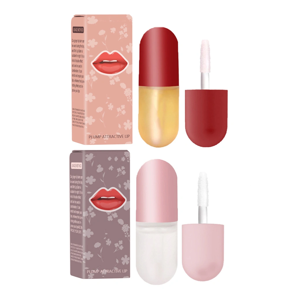 2 Pcs Lip Enhancer Natural Lip Serum Lip Care Plant Serum Lip Enhancement Moisturizing Lip Enhancer