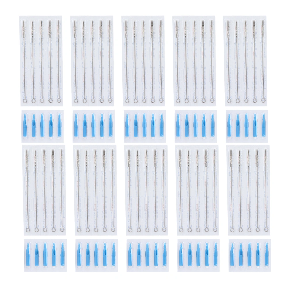 Tattoo Needles Tips Set 50pcs Disposable Stainless Steel Long Tattoo Needles 50pcs Tattoo Needles Tips(7MI+7FT )