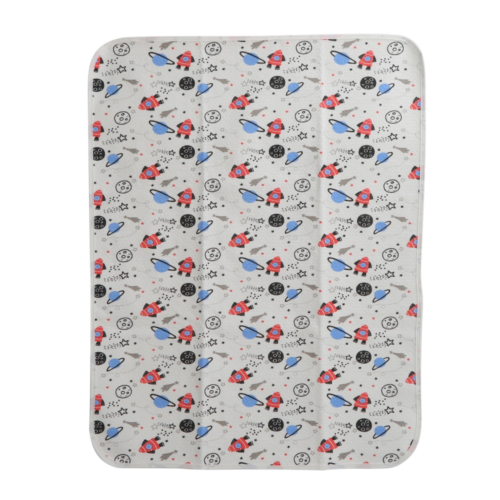 Waterproof Changing Pad Liner Washable Breathable Cotton Diaper Changing Pad 80x100cmSpaceship Type