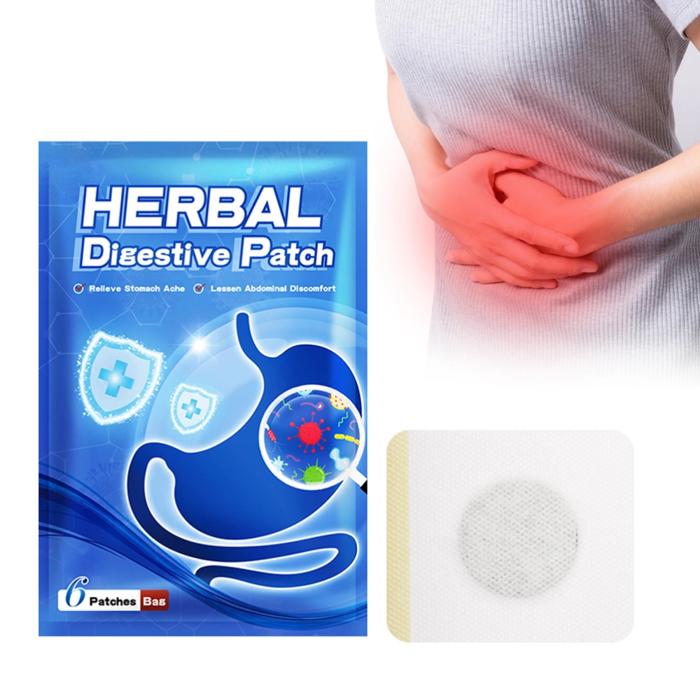 6 Pcs Stomachache Digestive Patches Chinese Herbal Indigestion Plaster