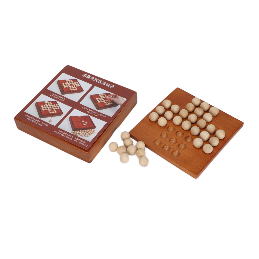 Chess Set Wooden Travel Portable Interesting Stress Relief Chess Pieces Board Game for Elderly