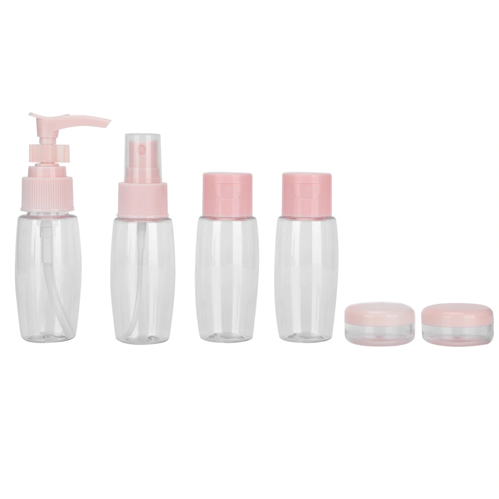 6pcs Spray Bottles Set Refillable Transparent Liquid Bottle Container Set for Travel Cleaning Solution