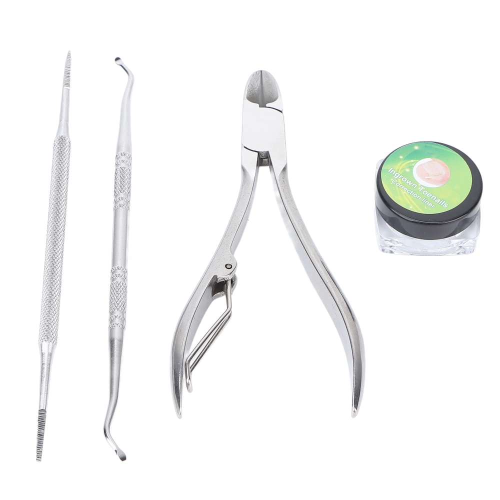 4pcs Ingrown Toenail Correction Treatment Kit Professional Ingrown Toenail Corrector Strips File Lifter Clippers