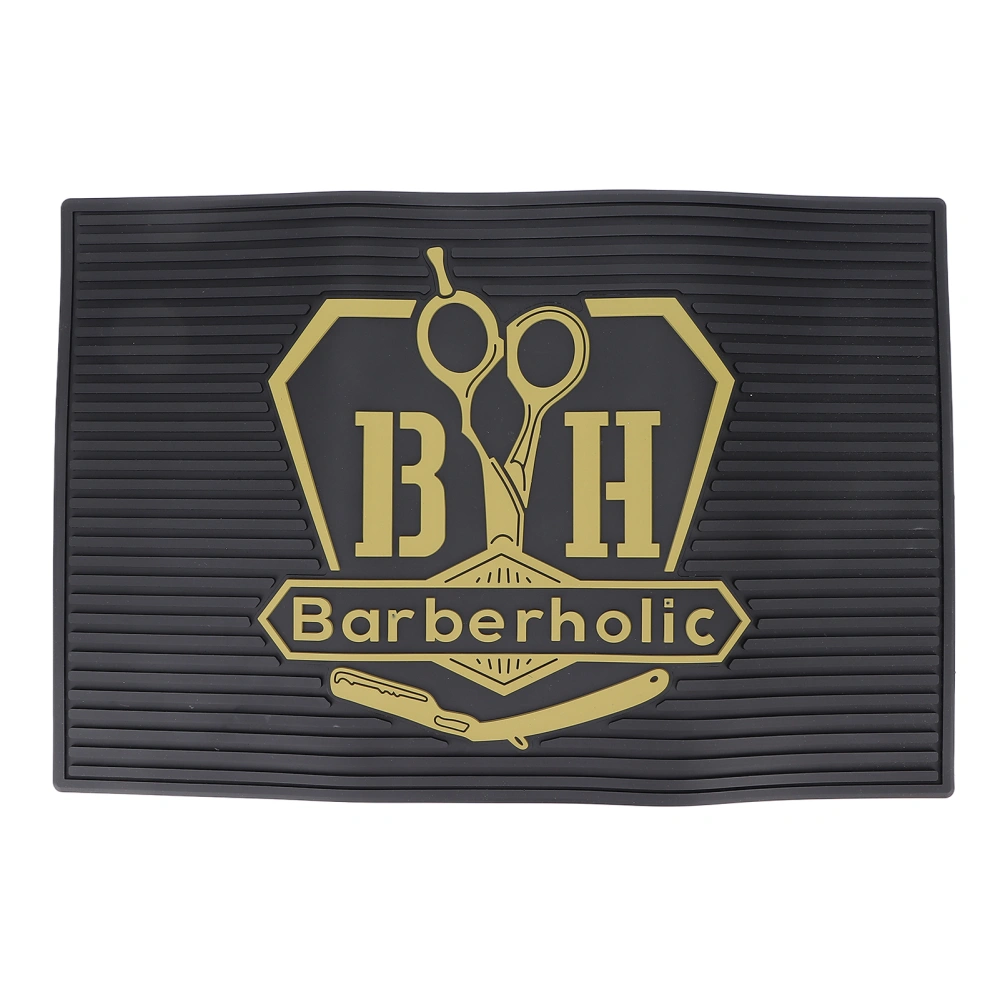 Hairdressing Nonslip Mat BH Letter Pattern Antiskid Beauty Salon Hair Styling Barber Pad