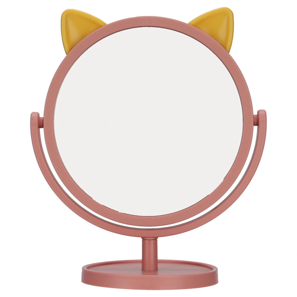 Makeup Mirror Adjustable Clear Exquisite Flexible Convenient Cute Small Mirror for Home DormPink