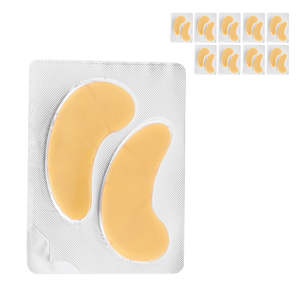 10Pcs Eye Masks Collagen Lasting Moisturizing Comfortable Blood Circulation Eye Patches for Puffy Dark Circles WrinklesGold