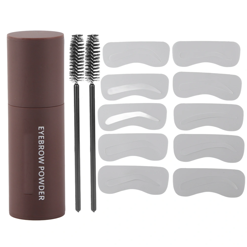 One Step Eyebrow Stamp Shaping Kit Long Lasting Waterproof Eyebrow Powder Set for MakeupLight Brown