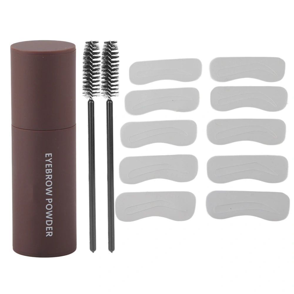 One Step Eyebrow Stamp Shaping Kit Long Lasting Waterproof Eyebrow Powder Set for MakeupNatural Brown