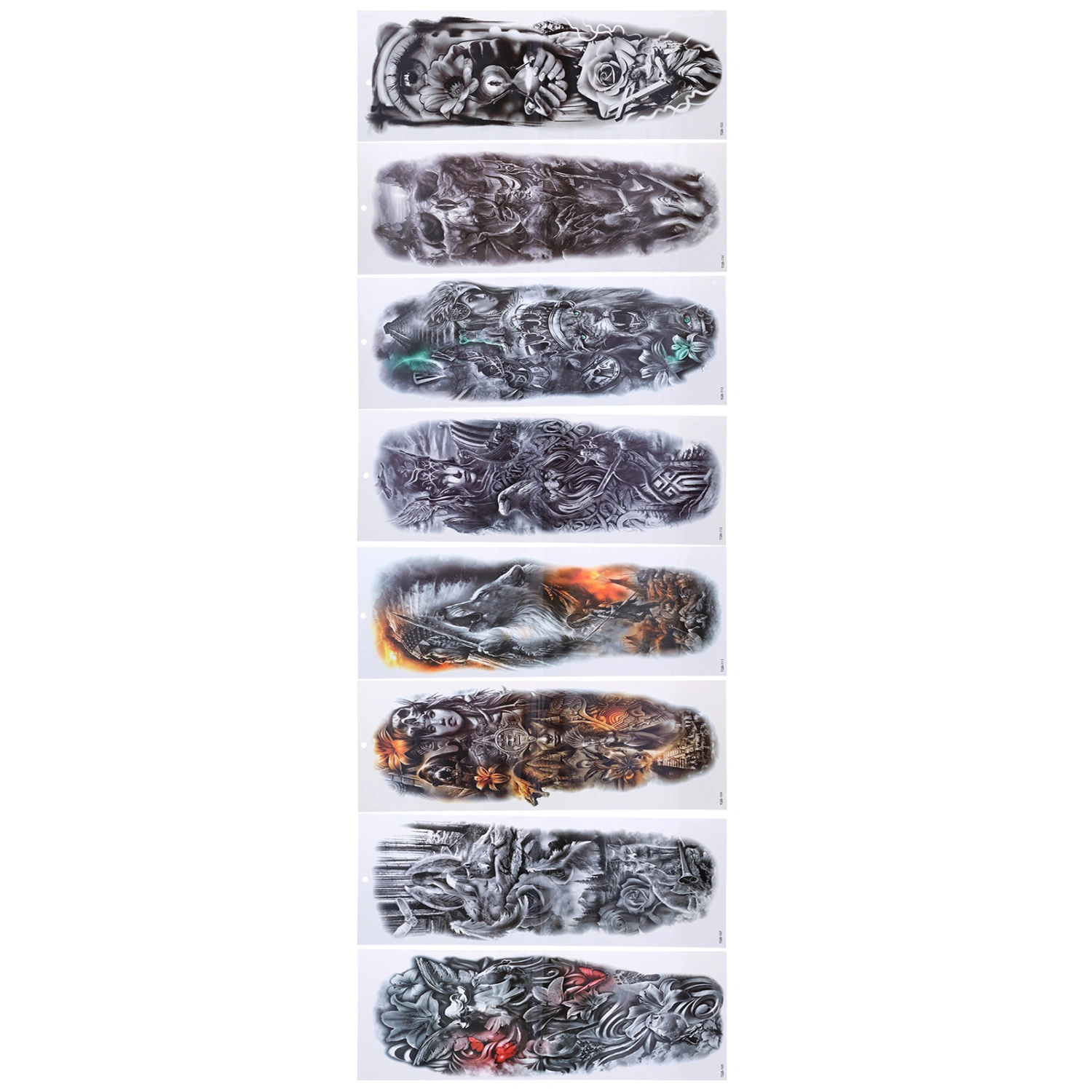 8 Sheets Full Arm Tattoo Sticker Waterproof Party Exquisite Temporary Tattoo Sticker for Men Women