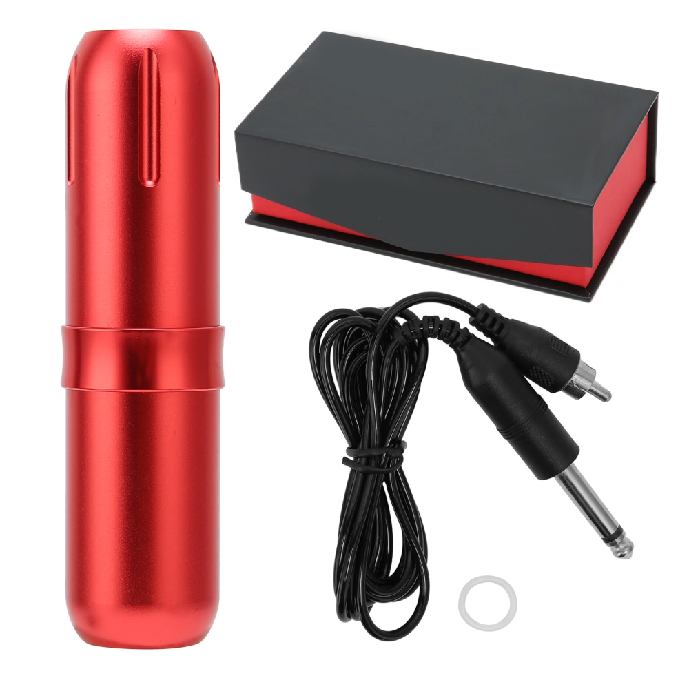 Tattoo Pen Machine Aluminium Alloy RCA Interface Clip Cord Lining Shading Rotary Tattoo MachineRed