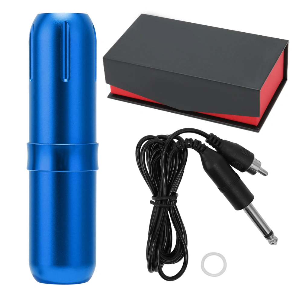 Tattoo Pen Machine Aluminium Alloy RCA Interface Clip Cord Lining Shading Rotary Tattoo MachineBlue