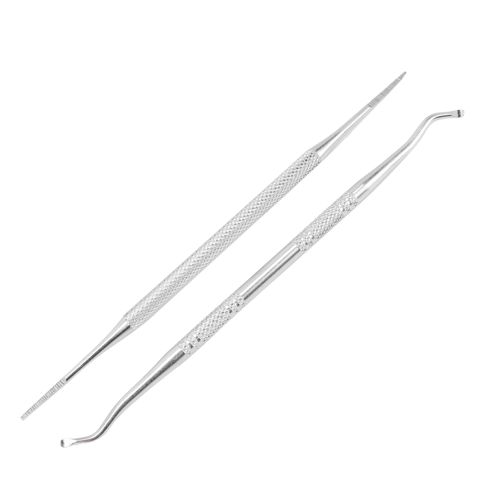 2pcs Ingrown Toenail File Lifter Professional Double Sided Stainless Steel Ingrown Toenail Cleaner Tool